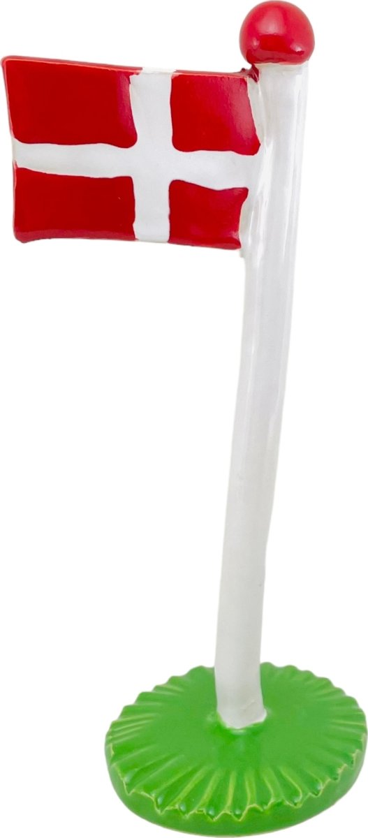 TheClayPlay Klassisk Dannebrogsflag Grøn Bund 18cm