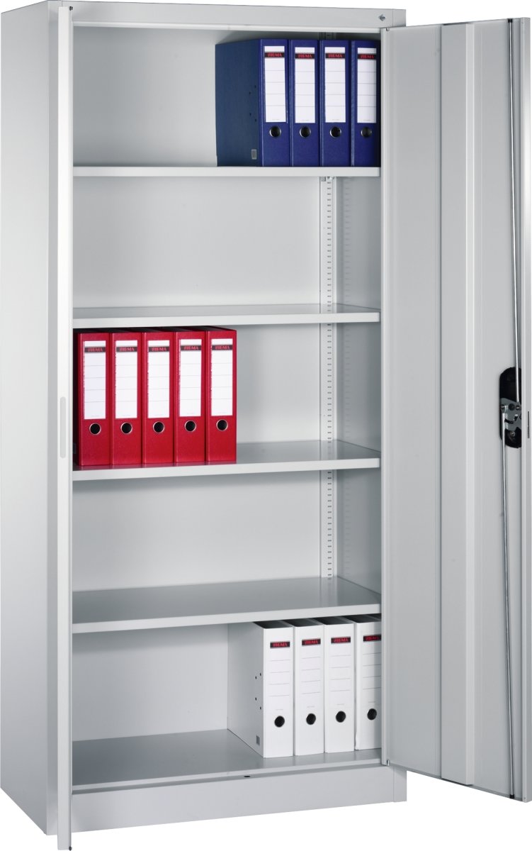 CP arkivskab m. 4 hylder, 930x1950x400 mm, grå