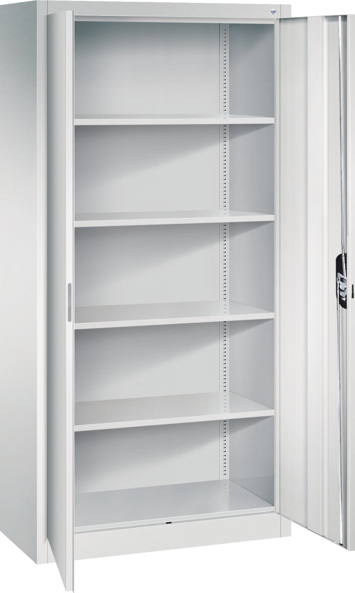 CP arkivskab m. 4 hylder, 930x1950x400 mm, grå
