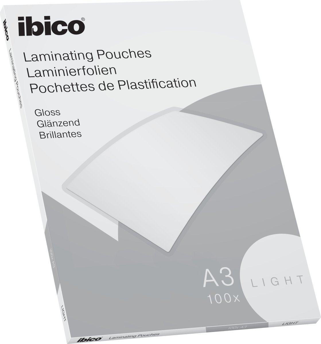 Ibico lamineringslommer, 80my, A3, 100 stk.