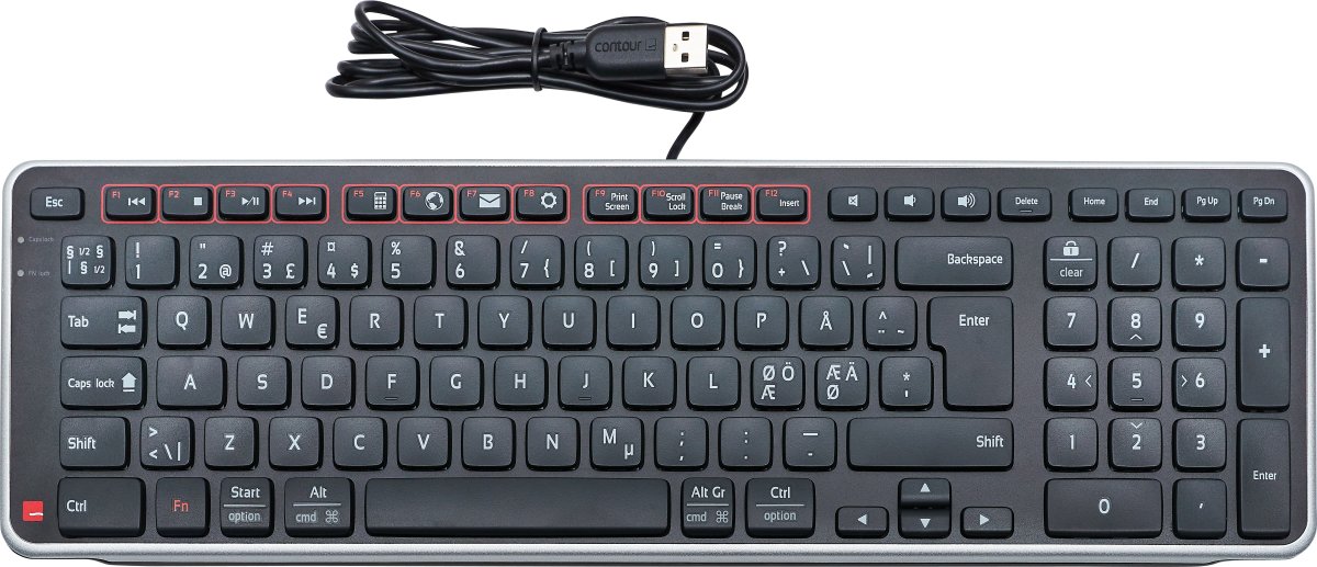 Contour RollerMouse Red Plus med Balance Keyboard
