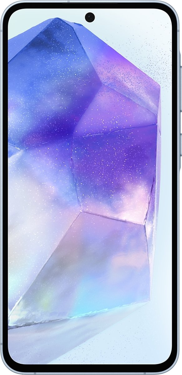 Samsung Galaxy A55 5G Smartphone, 128 GB, lyseblå