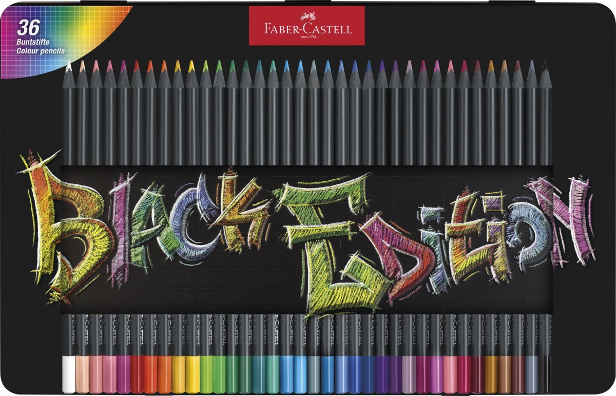 Faber-Castell Black E Farveblyanter | 36 farver