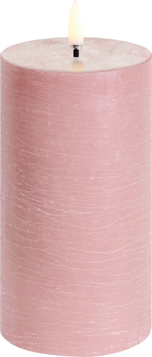 UYUNI Pillar LED Lys H15 cm, dusty rose