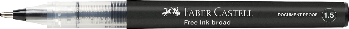 Faber-Castell Free Ink Rollerpen | B | Sort