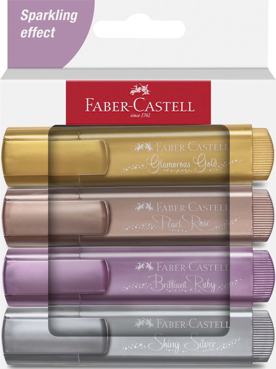 Faber-Castell Highlighter | Metallic | 4 farver