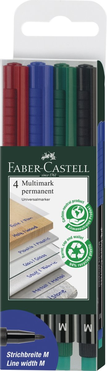 Faber-Castell Multimark Marker | M | 4 farver