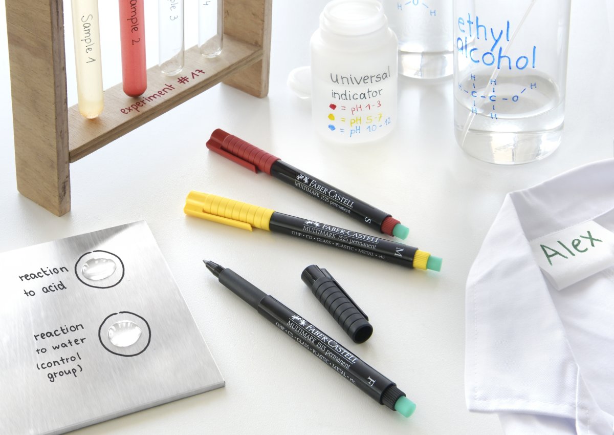 Faber-Castell Multimark Marker | S | 4 farver