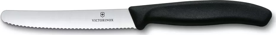 Swiss Classic Bordkniv med grillskær, Sort