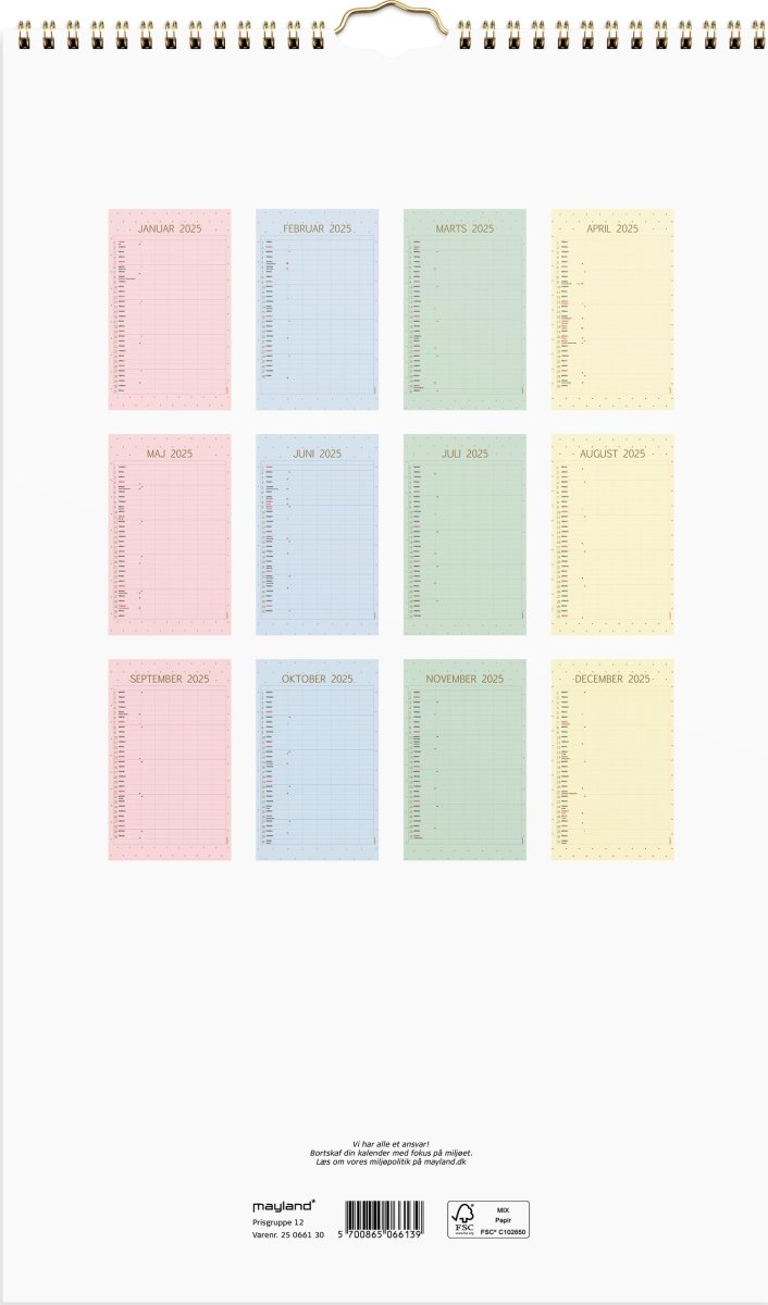 Mayland 2025 Color Familiekalender