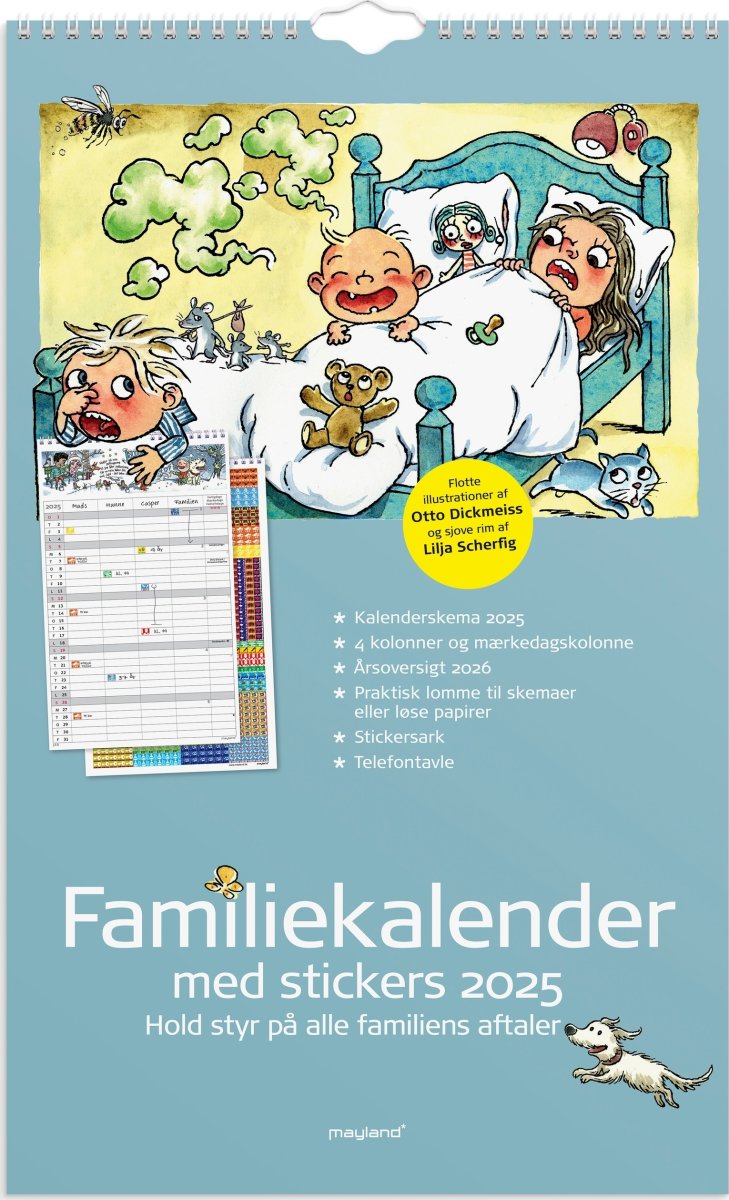 Mayland 2025 D&S Familiekalender m/sticker, 4 kol.