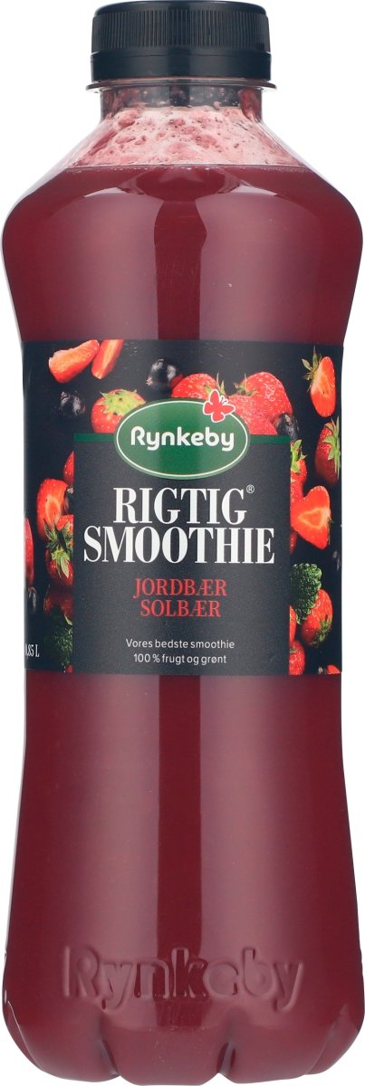 Rynkeby Rigtig Smoothie Jordbær/Solbær 0,85 L