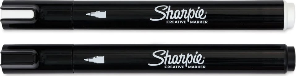 Sharpie Creative Akryl Marker | Sort/hvid | 2 stk