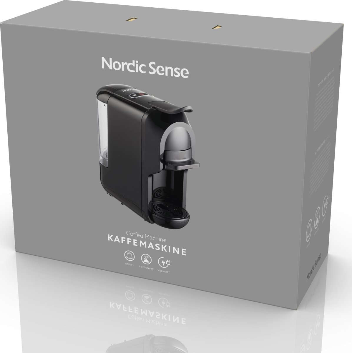 Nordic Sense 2-i-1 Espressomaskine, 1450W, sort