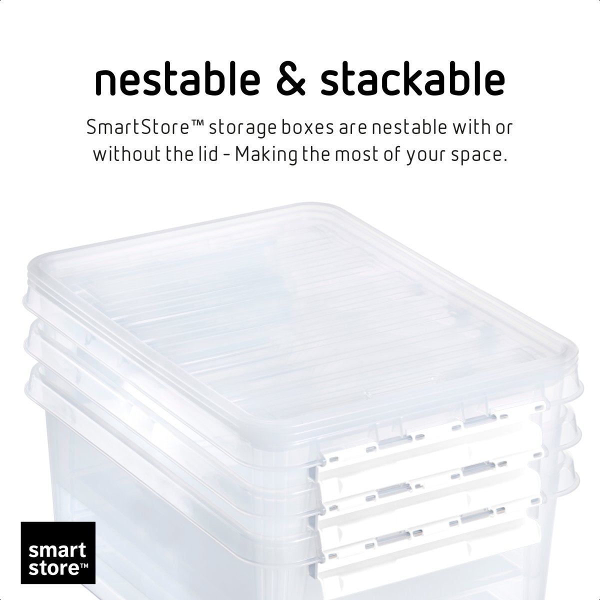 SmartStore Classic plastboks inkl. låg, 8L, lav