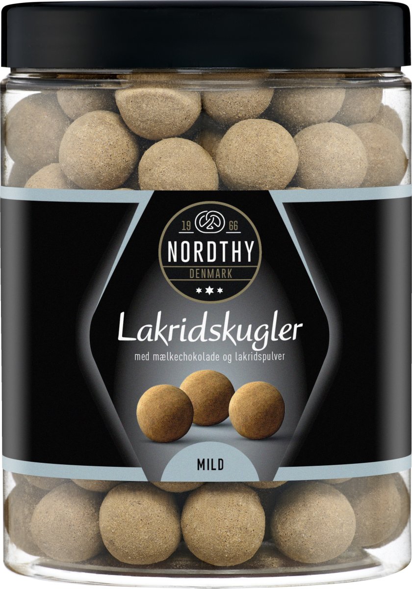 Nordthy Milde Lakridskugler med chokolade, 600g