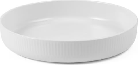 Royal Copenhagen Hvid & Blå Mega Riflet Fade, 2stk