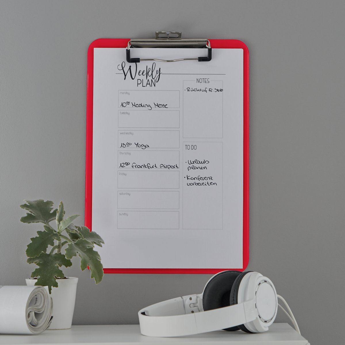 Leitz WOW Clipboard | Uden forside | A4 | Rød