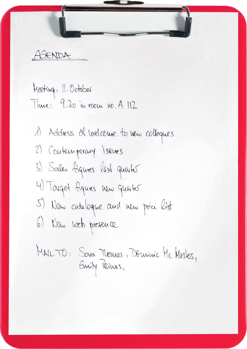 Leitz WOW Clipboard | Uden forside | A4 | Rød