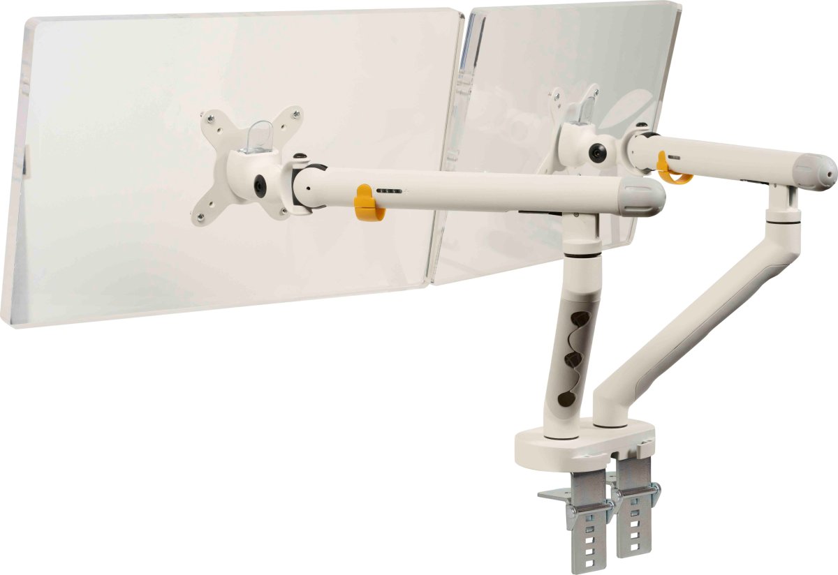 BakkerElkhuizen Flexible dual Monitor Arm, hvid