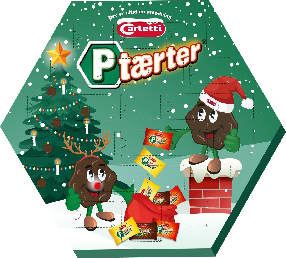 Carletti P-Tærter Julekalender, 243,5g