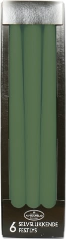 Stagelys selvslukkende, 28 cm, Grøn, 6 stk.