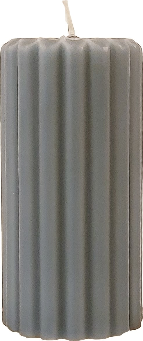 Bloklys med riller, 5,8x12 cm, Støvet blå
