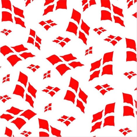 Frokostserviet, 3-lags, Dannebrogsflag små, 20 stk