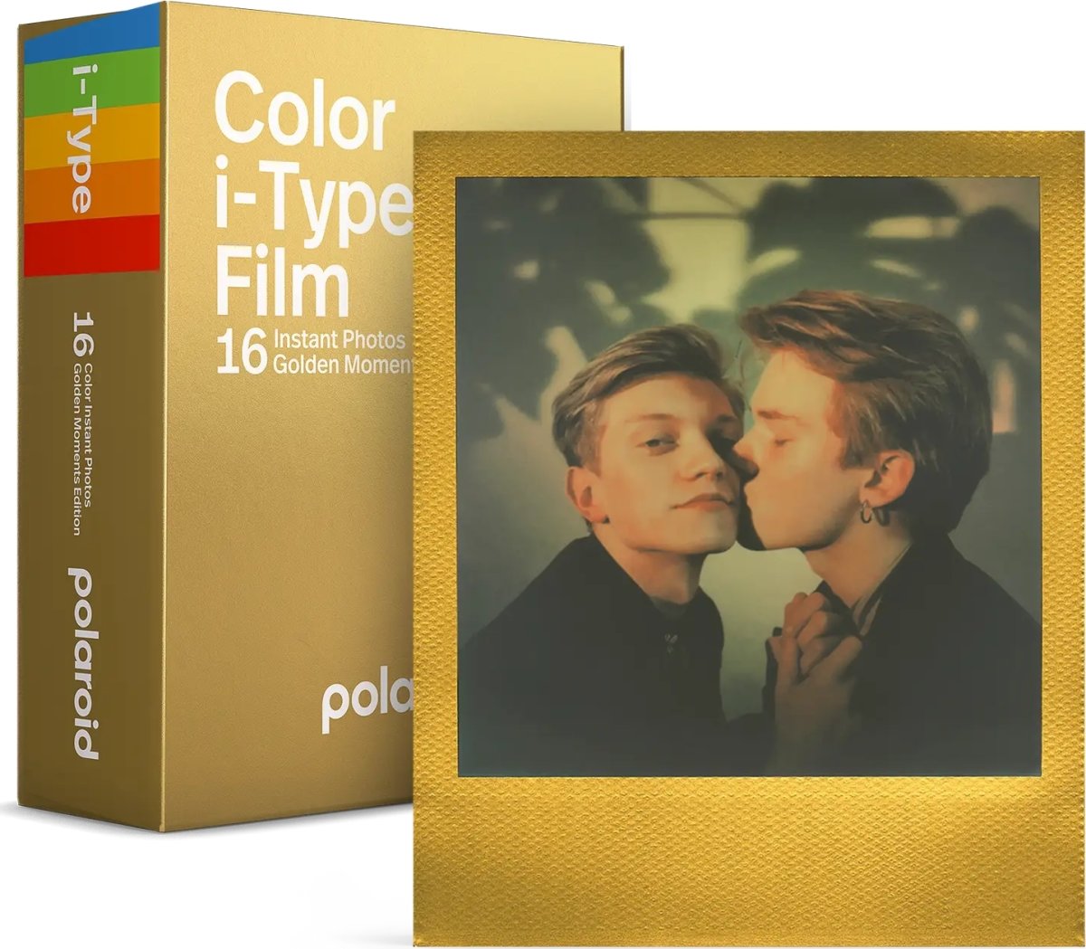 Polaroid i-Type Farvefilm, 2 pk., guld ramme