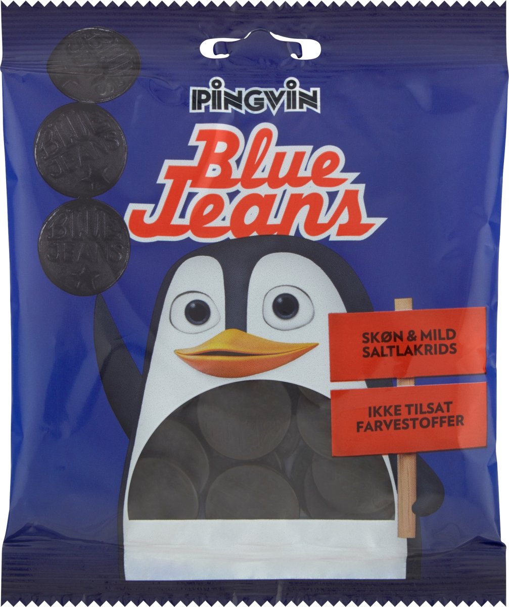 Pingvin Blue Jeans Lakridser, 110 g