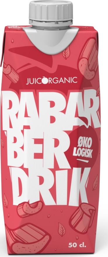 JuicOrganic økologisk rabarberdrik, 50 cl