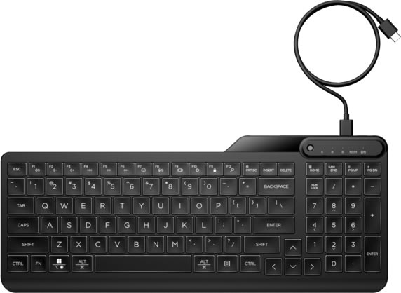 HP 400 Bagbelyst kablet Tastatur, sort