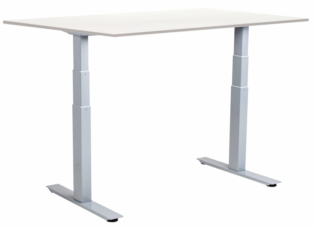 Sun-Flex III hæve-sænkebord, 120x80, Grå/hvid