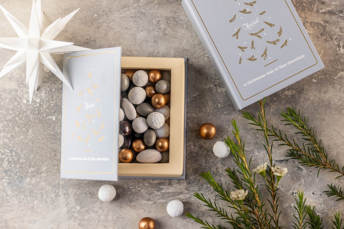 Xocolatl Christmas book, Grey, 125 g