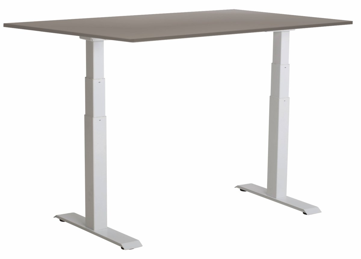 Sun-Flex III hæve-sænkebord, 140x80, Hvid/grå