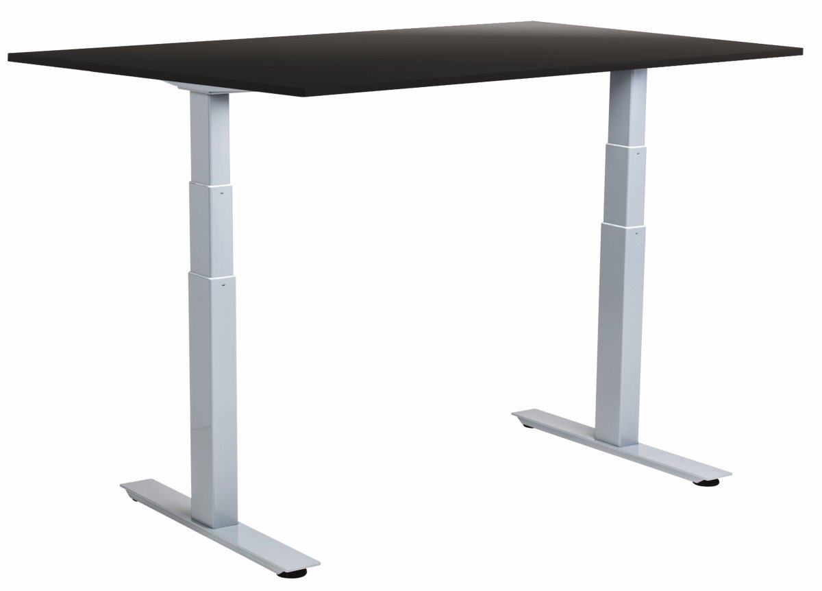 Sun-Flex III hæve-sænkebord, 140x80, Grå/sort