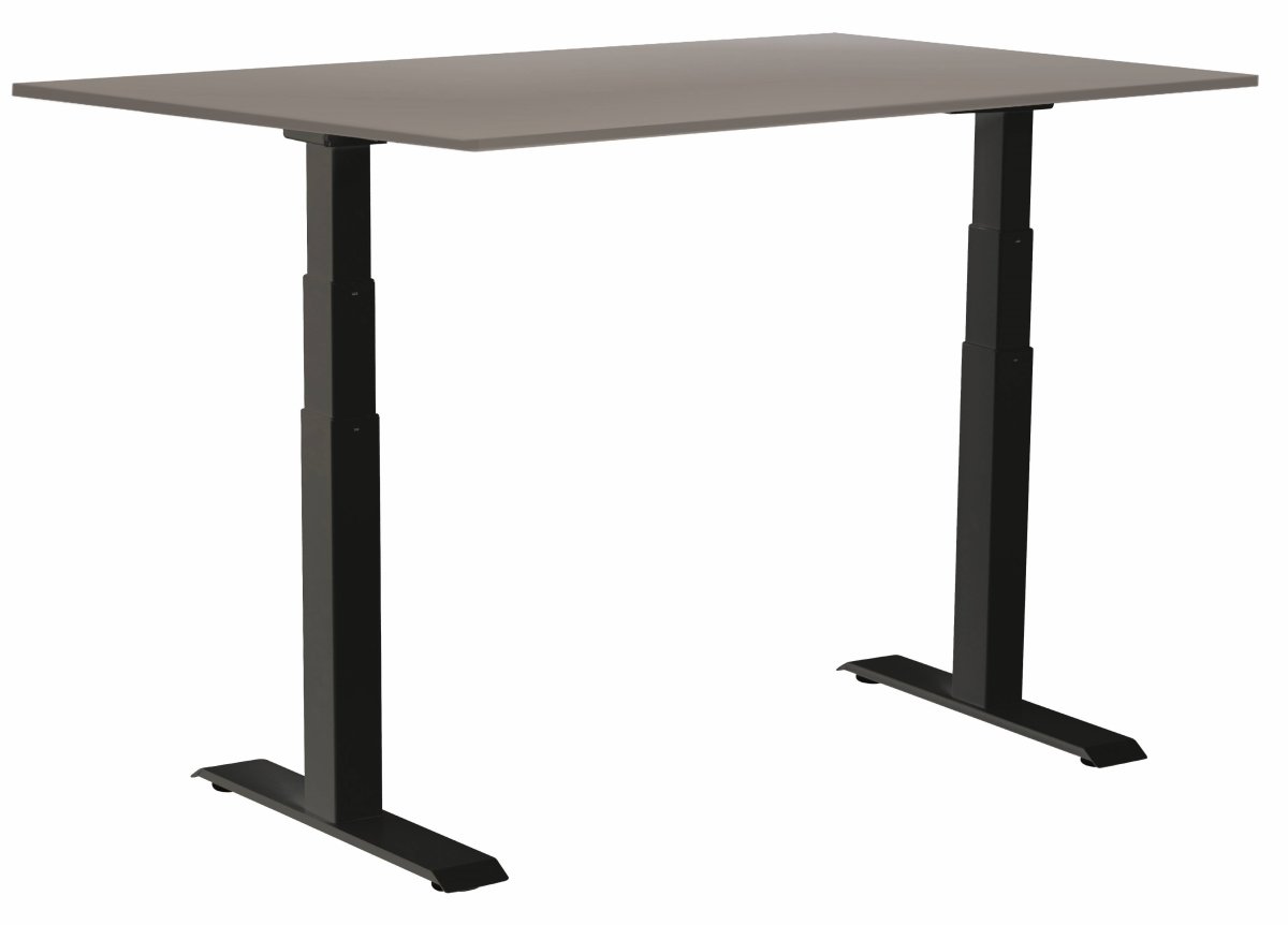 Sun-Flex III hæve-sænkebord, 160x80, Sort/lysegrå