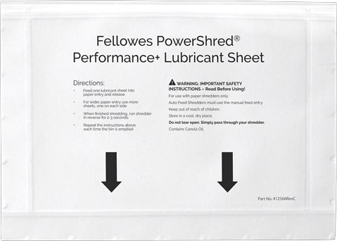 Fellowes Powershred Performance+ olieret ark, 10pk