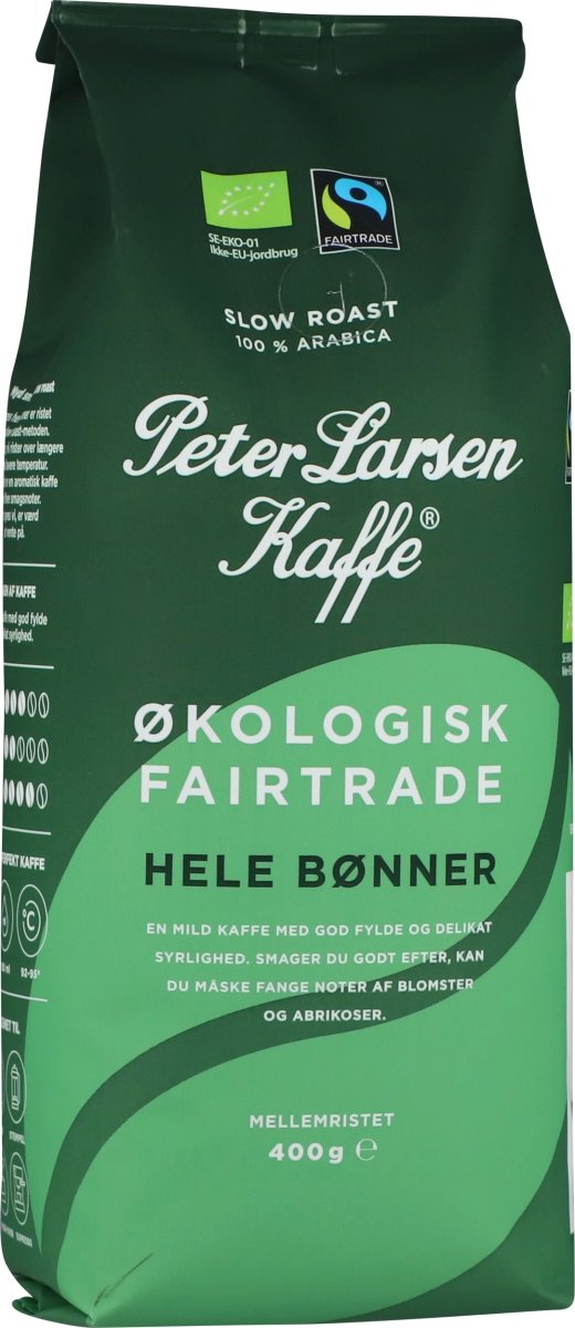 Peter Larsen Økologisk Fairtrade helbønner, 400g