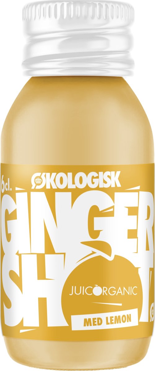 JuicOrganic Ginger & Lemon shot Øko., 6 cl