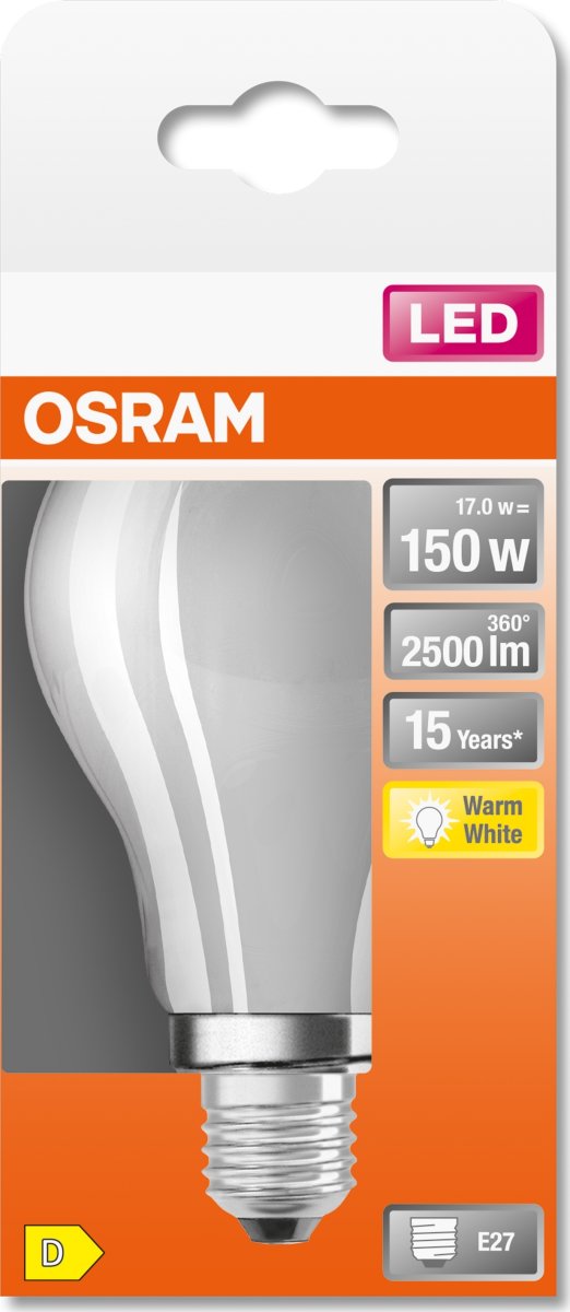 Osram Retro LED Standardpære mat E27, 17W=150W