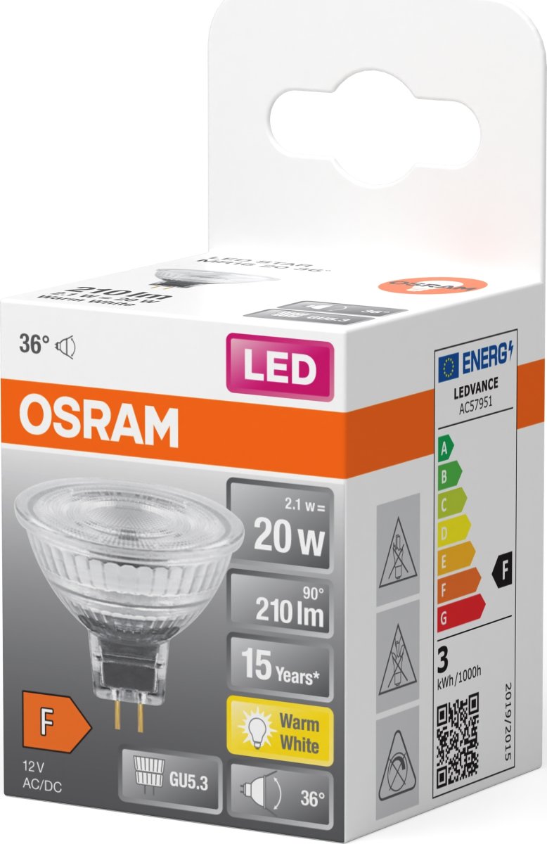 Osram LED Spotpære GU5.3, 2,6W=20W