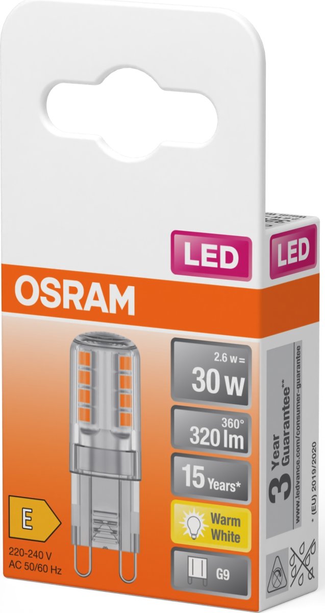 Osram LED Specialpære G9, 2,6W=30W