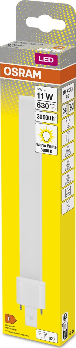 Osram Dulux S Kompakt Lysstofrør 6W/830, G23