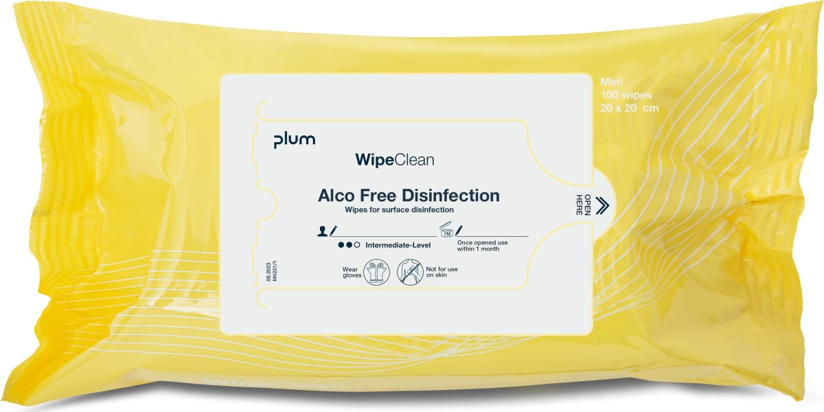 Plum WipeClean Alco Free | Wipes | Mini | 100 stk