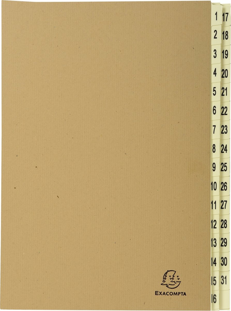 Exacompta Sorteringsmappe, 1-31, brun