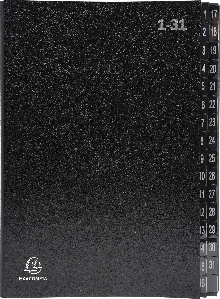 Exacompta Sorteringsmappe, 1-31, sort
