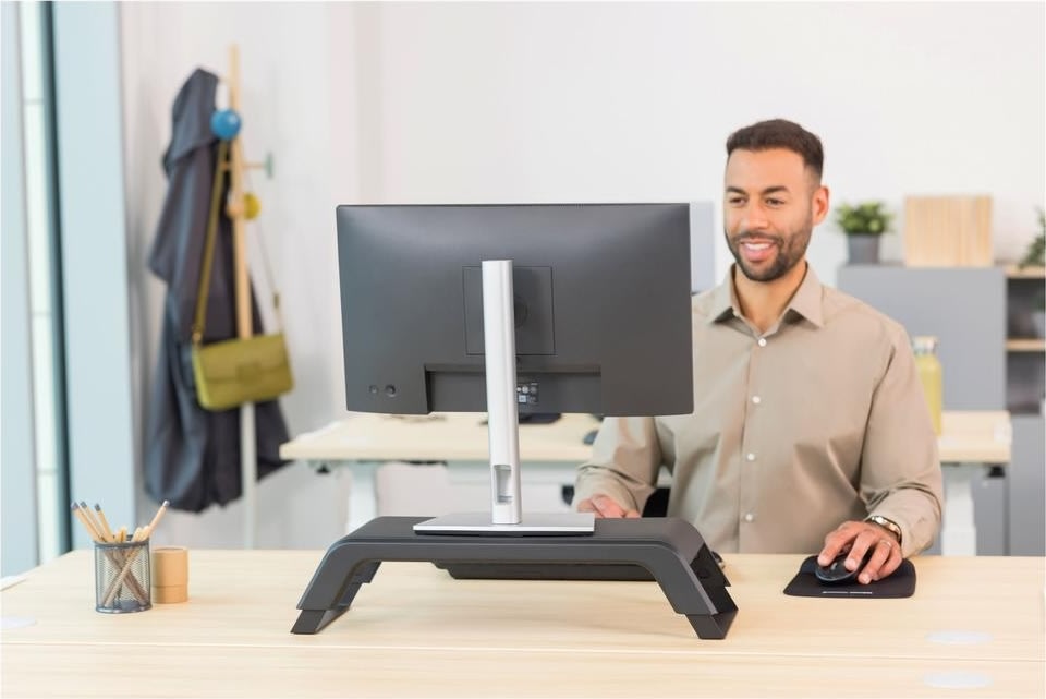 Fellowes Hana monitor stander m. USB-porte, sort