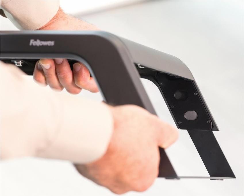 Fellowes Hana monitor stander m. USB-porte, sort