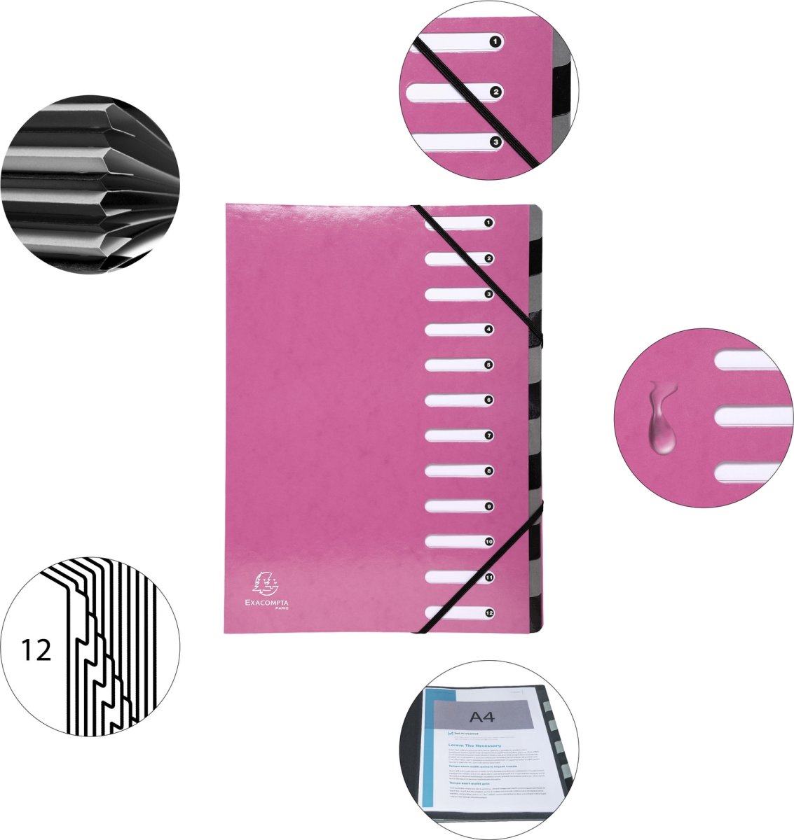 Exacompta Iderama Sorteringsmappe, pink